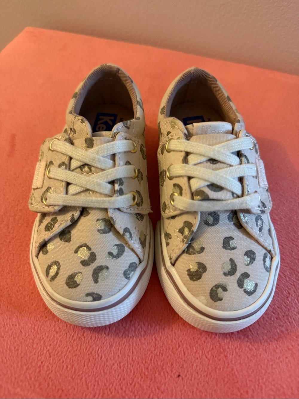 Keds Jumpkick Jr Toddler Girls Leopard Print Canvas Sneakers 6T NWT